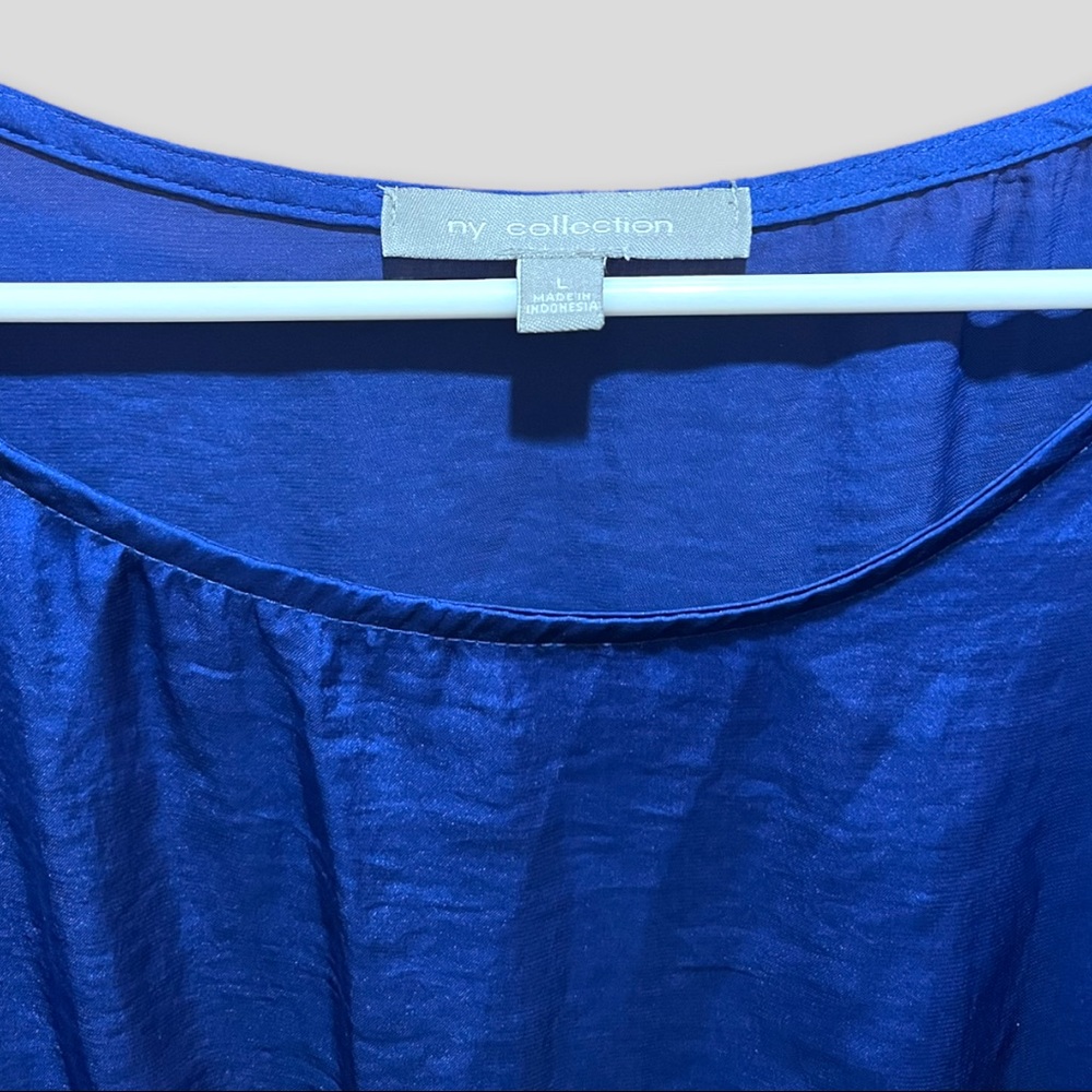 Cobalt Blue Flutter Sleeve Dress - Picture 3 of 4